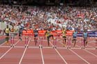 Michael Tinsley winning the 400 metres hurdles,  2013 IAAF Diamond League, Sainsbury's Anniversary Games, Queen Elizabeth Olympic Park, London.